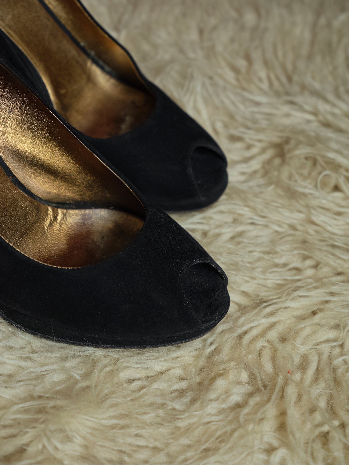 Open Toe decollete in pelle suede MIU MIU