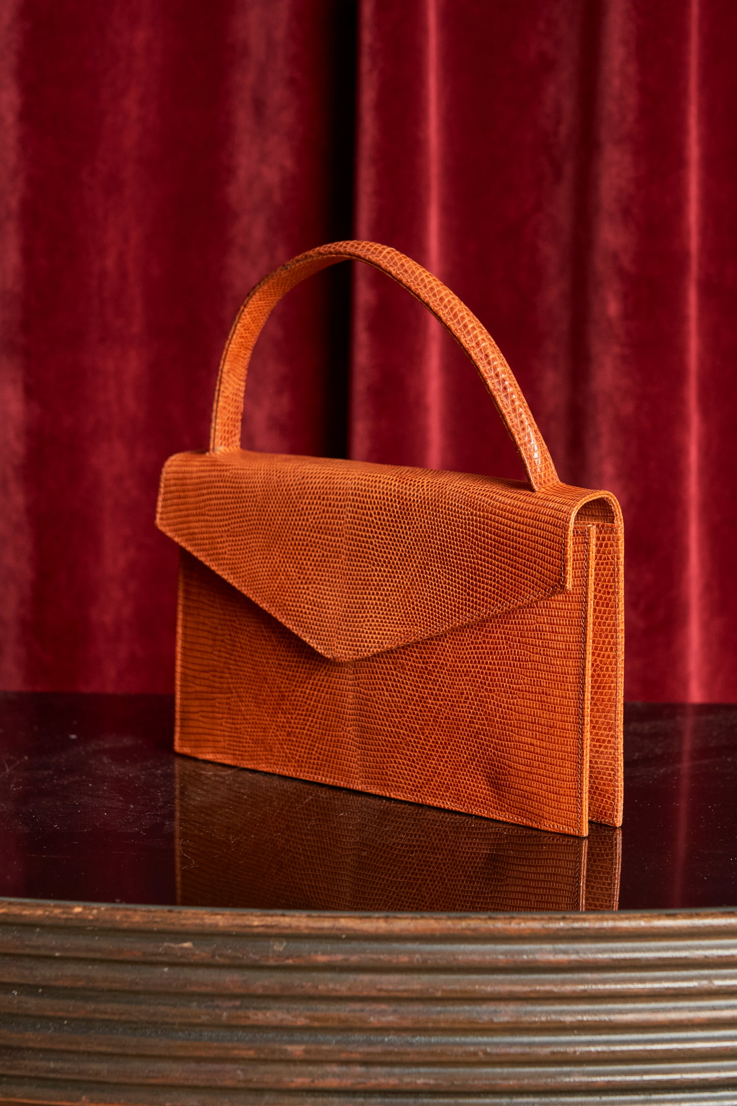 Borsa a mano in rettile vintage