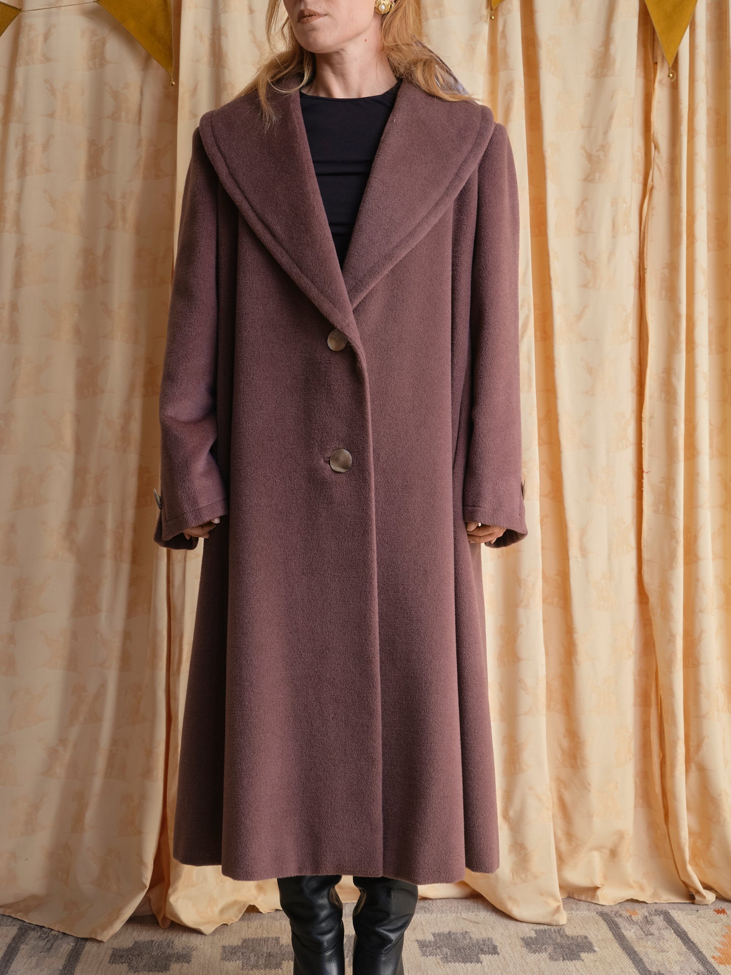 Cappotto sartoriale vintage lana e cachemere "Agnona"