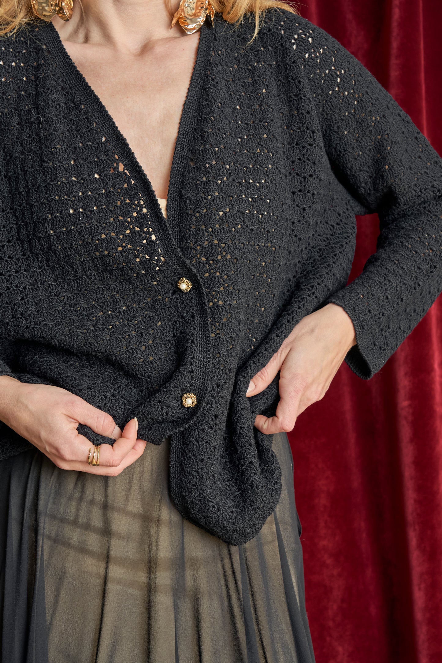 Cardigan fatto a mano vintage