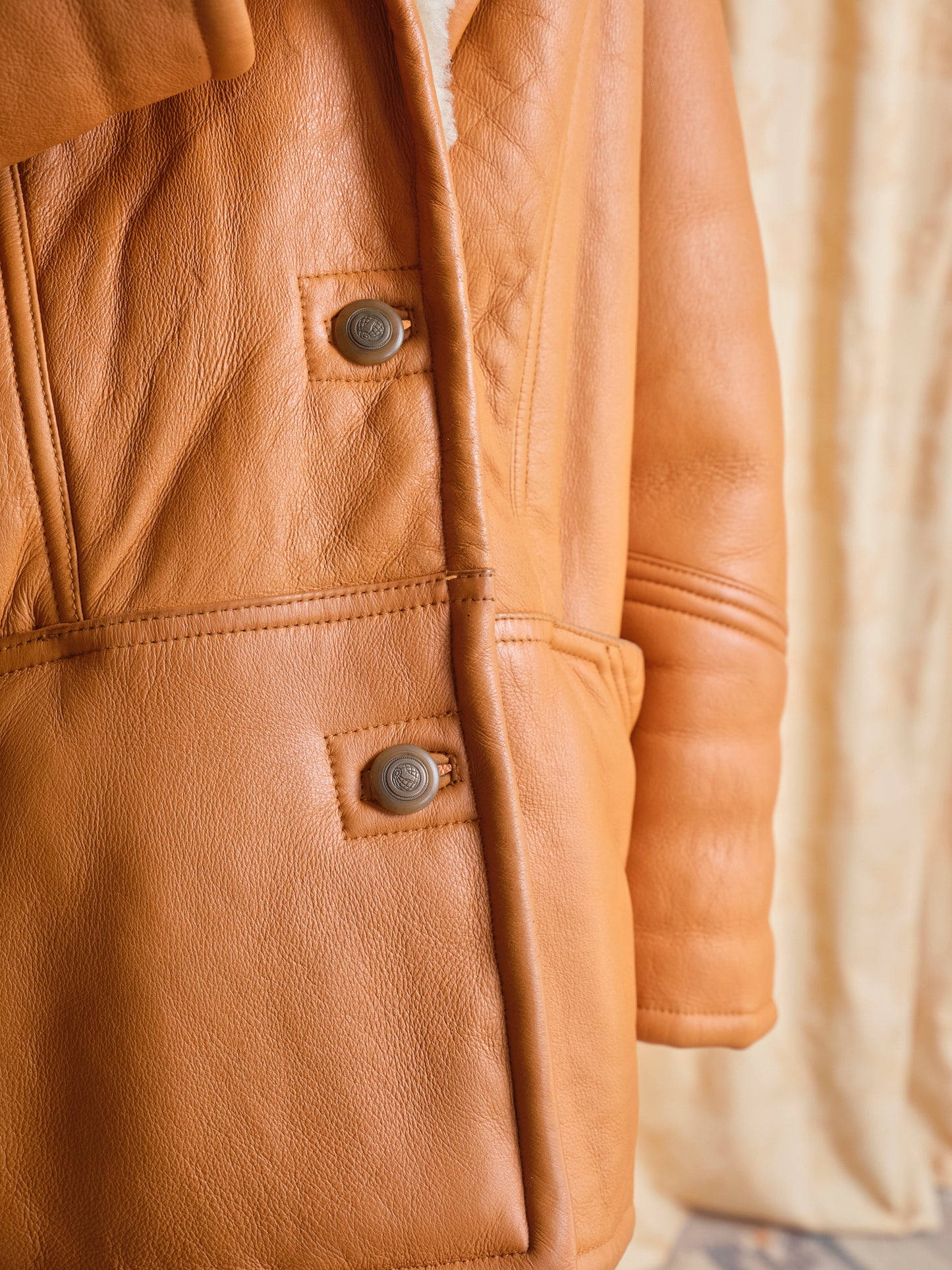 Montone shearling tabacco anni 80